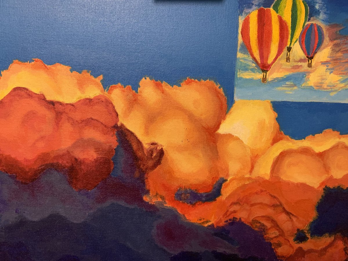 a_ribout's tweet photo. These amazing student paintings are just a few of the ones being featured in the hallway outside of the main office at SDCI and they brighten my days! https://t.co/mTwuy6PdWT