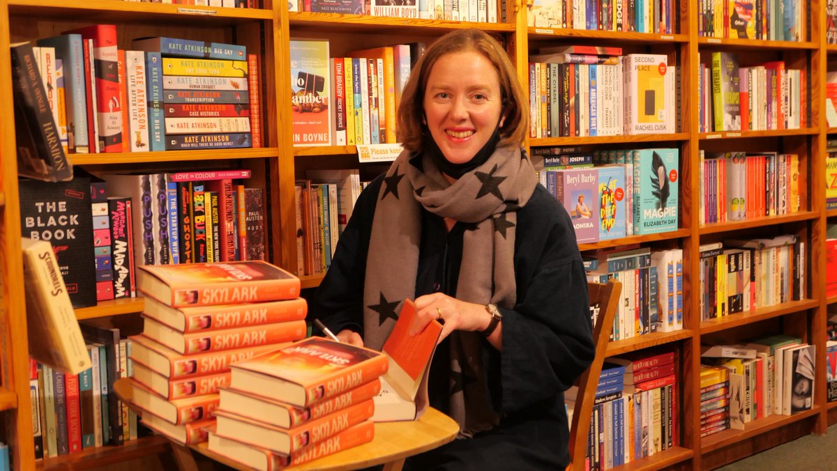 Chuffed to sign this pile of beautiful Skylarks in the legendary @CityBooksinHove. Shout out to official photographer Bowen, aged 9 1/2 - nice shot!