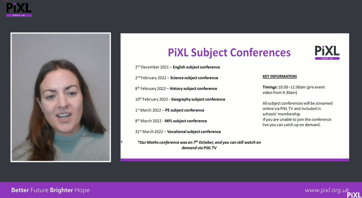 ThePiXLNetwork's tweet photo. We have digital subject conferences throughout this year β all included in your membership! Do share this news with heads of subjects + teachers, and book via our Events Calendar: https://t.co/X1xPwd5tpL
Only one week to go until our English Subject Conference!
#Post16Conference https://t.co/sX2OVTVY2k