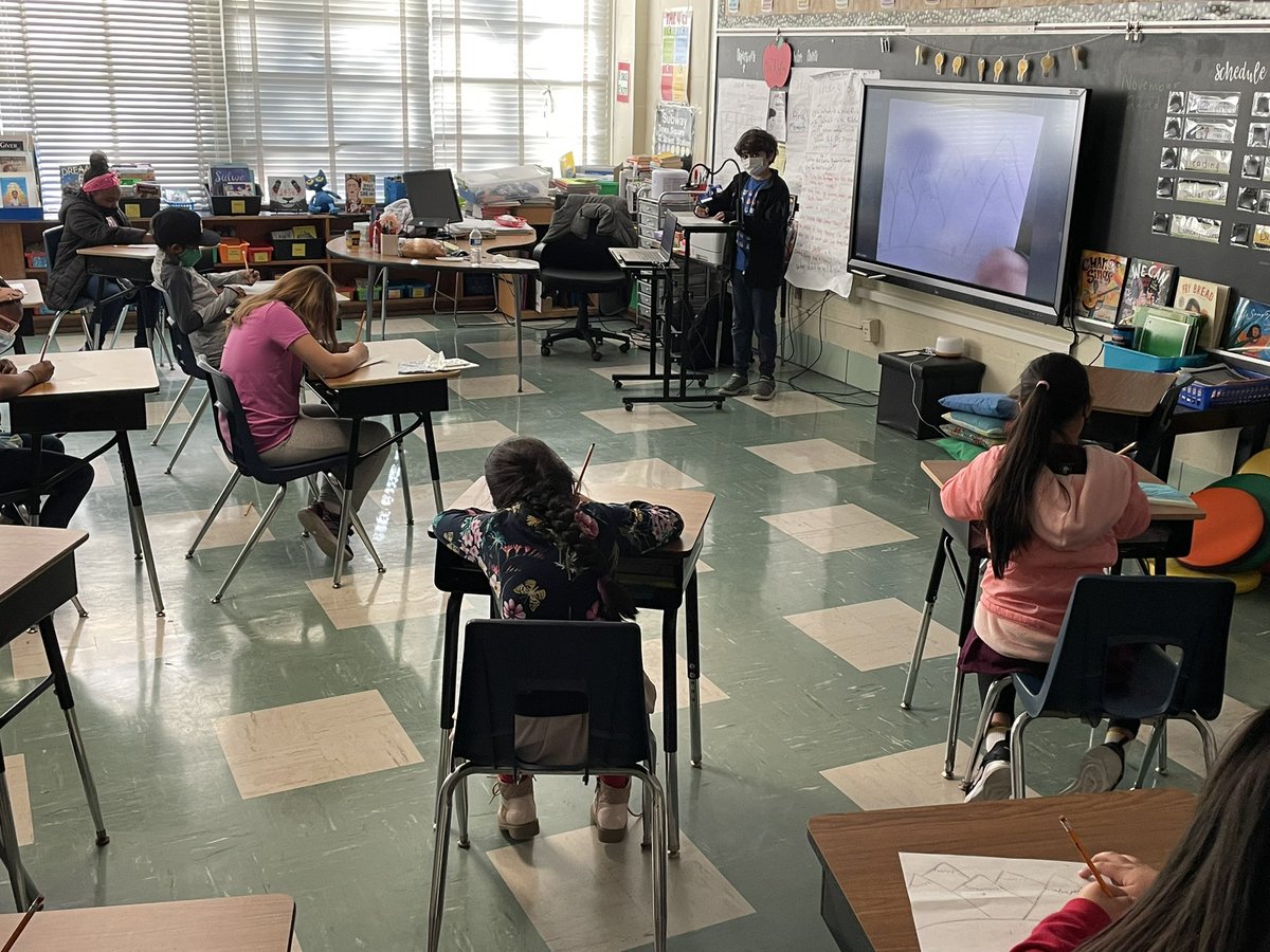 mrsrubinsworld's tweet photo. ‘‘Twas the day before Thanksgiving break and two of my students lead an Ed Camp. One taught students how to draw landscapes and the other how to correctly trade Pokémon cards. ☺️ Everyone was engaged and learned a lot. ❤️ my kids. @capitolheightse @PGCPSTAG #chesRubin4 https://t.co/9JZEvfvpMS