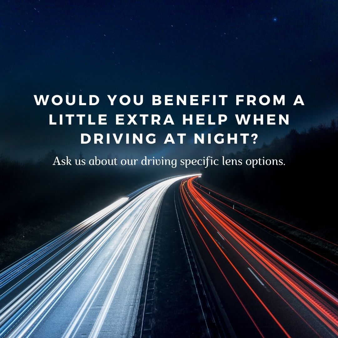 We can offer a number of specific lens options to enhance your vision and help combat driving related glare 👍

Give us a call on 01937 583185 ☎️

#wetherby #optician #opticianlife #independentoptician #nightdriving #glare