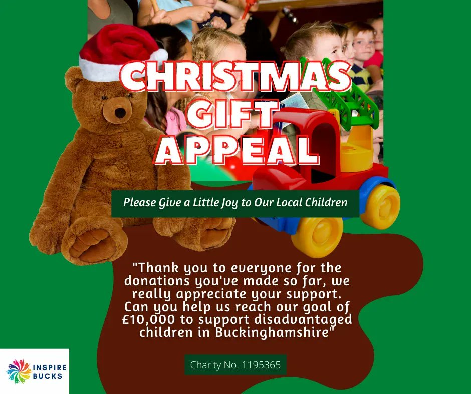 Thank you to everyone for the donations you've made so far, we really appreciate your support!
If you have not yet donated, please help if you can at: buff.ly/3bZz9zJ 
See our website for more details: inspirebucks.charity.