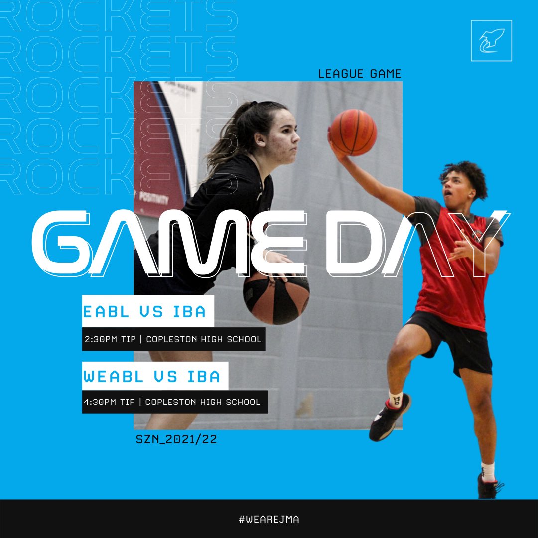 hhsrockets's tweet photo. Game day 🤩🚀
Both EABL & WEABL teams head to Ipswich for some double header action 🤝
The U19 stay in Reading for todays game against Langley Grammer!
#WeAreJMA #JMARockets #RocketsLaunchpad https://t.co/kZWmR55aWC