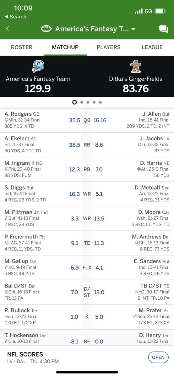 rafaMavs's tweet photo. @AustinEkeler my husband said I should have drafted dalvin cook. I know I made the right choice. https://t.co/6qcCq8In5i