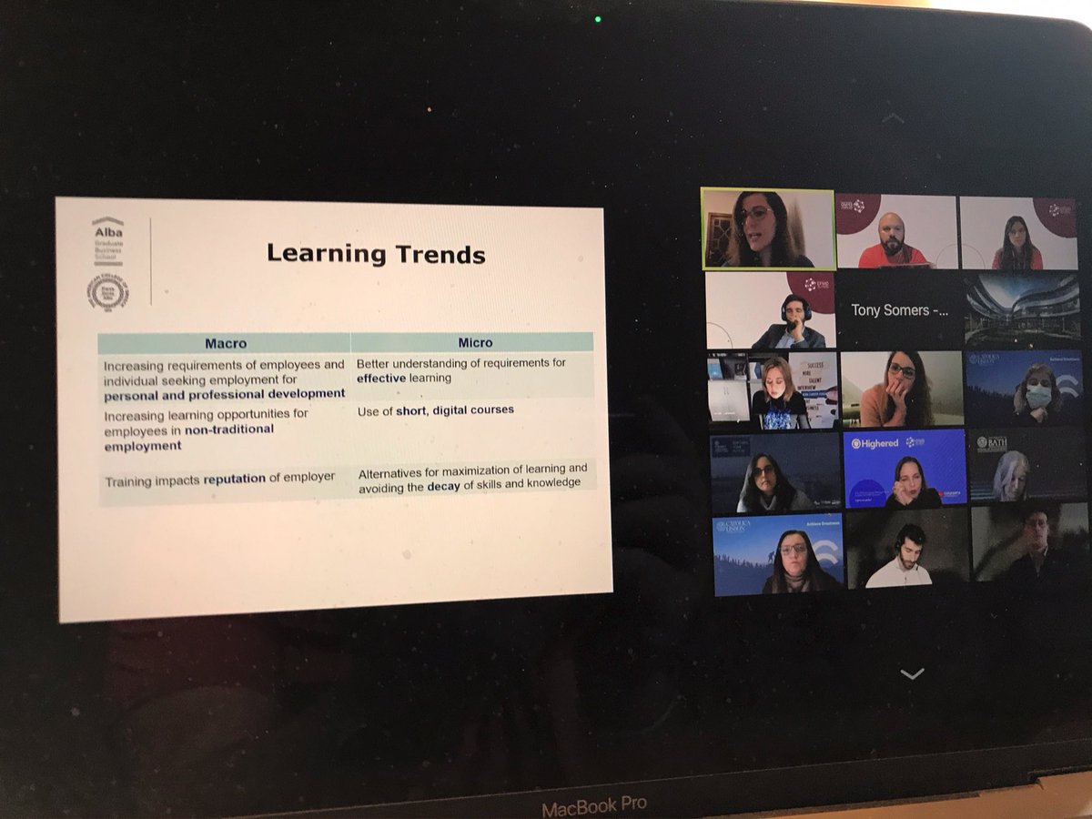 - training impacts employer #reputation  
- better understanding of requirements for effective learning 
- use of short digital courses (cf <a href="/Highered_org/">Highered</a> <a href="/EFMDNews/">EFMD News</a> initiative with <a href="/coursera/">Coursera</a> )
- avoiding decay of skills and knowledge 

#EFMDcareer