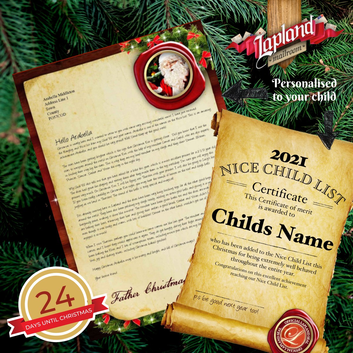 Order our Personalised Santa Letter with our exclusive Activity Pack for just £9.95. For a limited time only, letters will also include a FREE Nice Child Certificate worth £2.99!
#laplandmailroom #santaletter #letterfromsanta #letterfromfatherchristmas #christmas2021