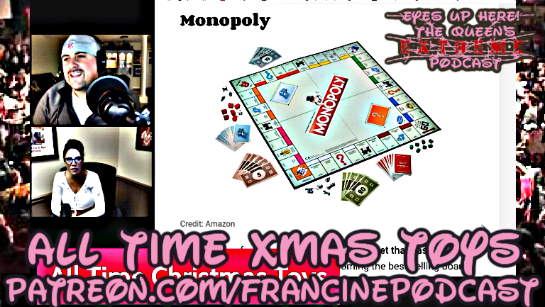 ChadIanB's tweet image. Gearing up for the #holidayseason on @ECWDivaFrancine's #EyesUpHere xtra as we look back at some of the hottest #Christmas toys ever released. 

Sign up for #Patreon, join the family and share your memories of these classic brands. patreon.com/francinepodcast