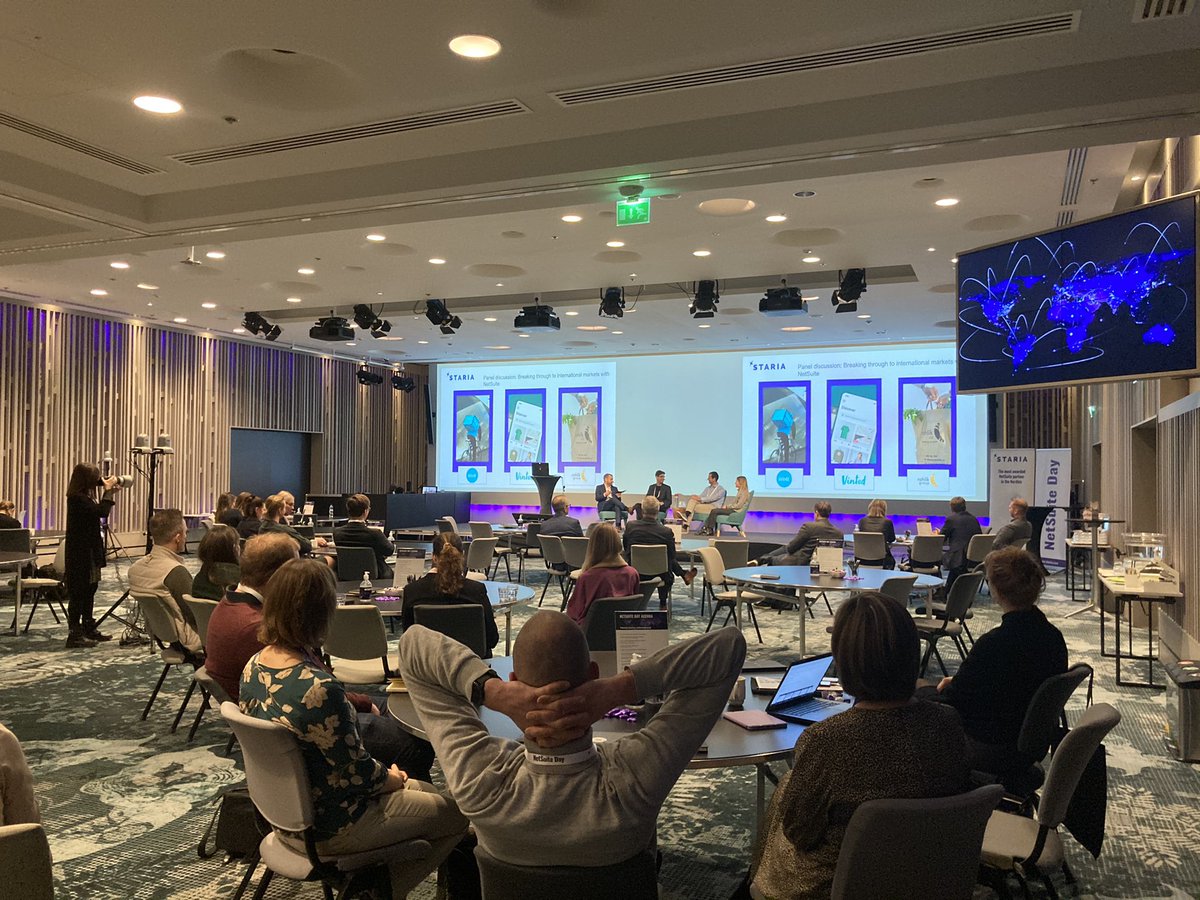 StariaGroup's tweet photo. A truly inspiring panel discussion at #NetSuiteDay in Helsinki today with European unicorns @woltapp,
@vinted and @rohlikcz ๐ซ
#NetSuite #NetSuiteEvent #Unicorn #PanelDiscussion #international #growth https://t.co/8eCau4qIAg