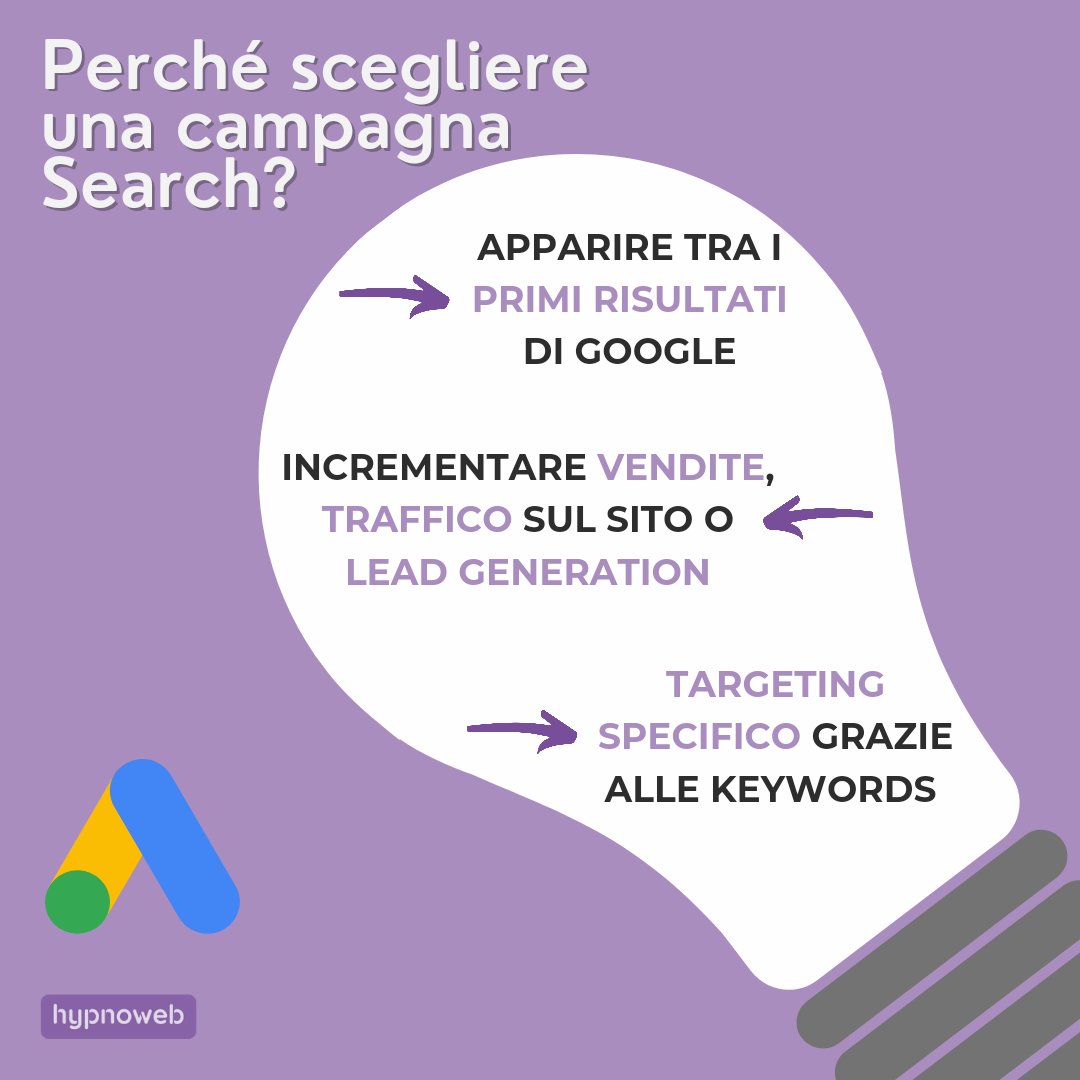 hypno_web's tweet photo. Cosa sono gli annunci di tipo #search? Perché scegliere una campagna #GoogleSearch? Quali vantaggi offre?
Scopriamolo insieme 👇🏻

Vieni a trovarci su https://t.co/eYcmfcRmKf per saperne di più 🖱️

#webagency #agenziaweb #agenziawebmarketing #Google #DigitalMarketing #GoogleAds https://t.co/m8OKa3oo8k