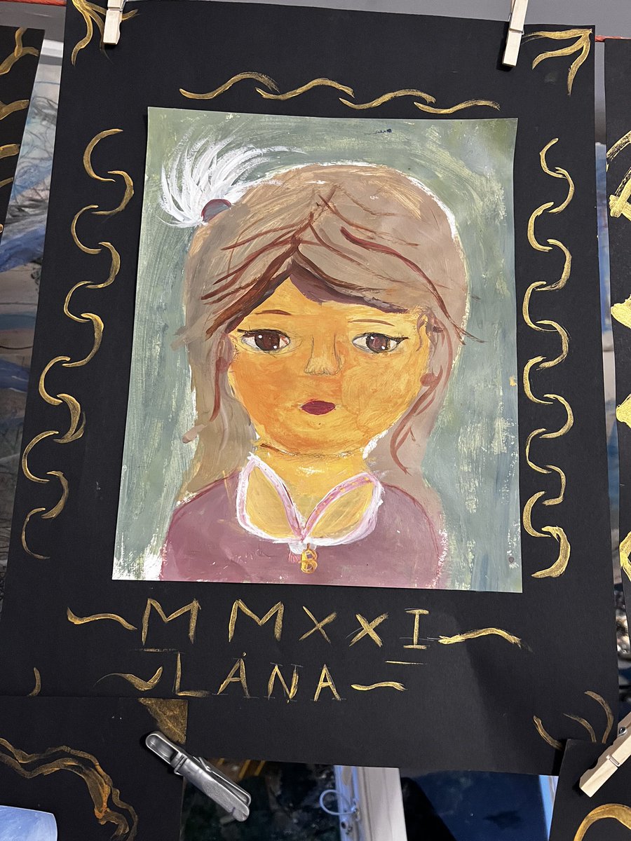 GriffinHouseSch's tweet photo. Look at some of the wonderful Tudor portraits that our Form V children have made in their art lessons. #GriffinHouseSchool #GHSFormV #GHSCreativity https://t.co/BKbsGCLxYQ