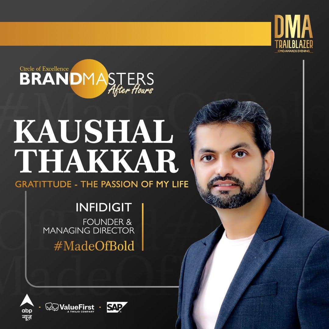 kaushal_t's tweet photo. Thank you @vatsalasher &amp; @Supriyathukral  for this opportunity to share my thoughts with #CMO's and Senior Marketers #MadeOfBold.

Looking forward to meeting the #marketing &amp; #business leaders tomorrow in Mumbai. https://t.co/I0YEuqx46R