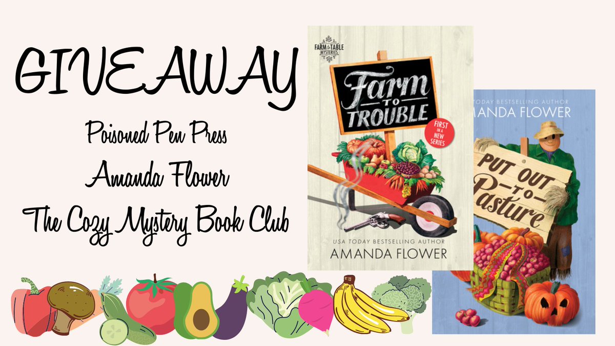 I'm thankful for cozy mysteries, my reading &amp; writing family, cozy authors, and <a href="/PPPress/">Poisoned Pen Press</a> for this giveaway!

Like &amp; Retweet for Your Chance to Win a paperback of Farm to Trouble *and* Put Out to Pasture by <a href="/aflowerwriter/">Amanda Flower</a>.

This is the perfect time to be reading a food cozy 🥘📖🍁