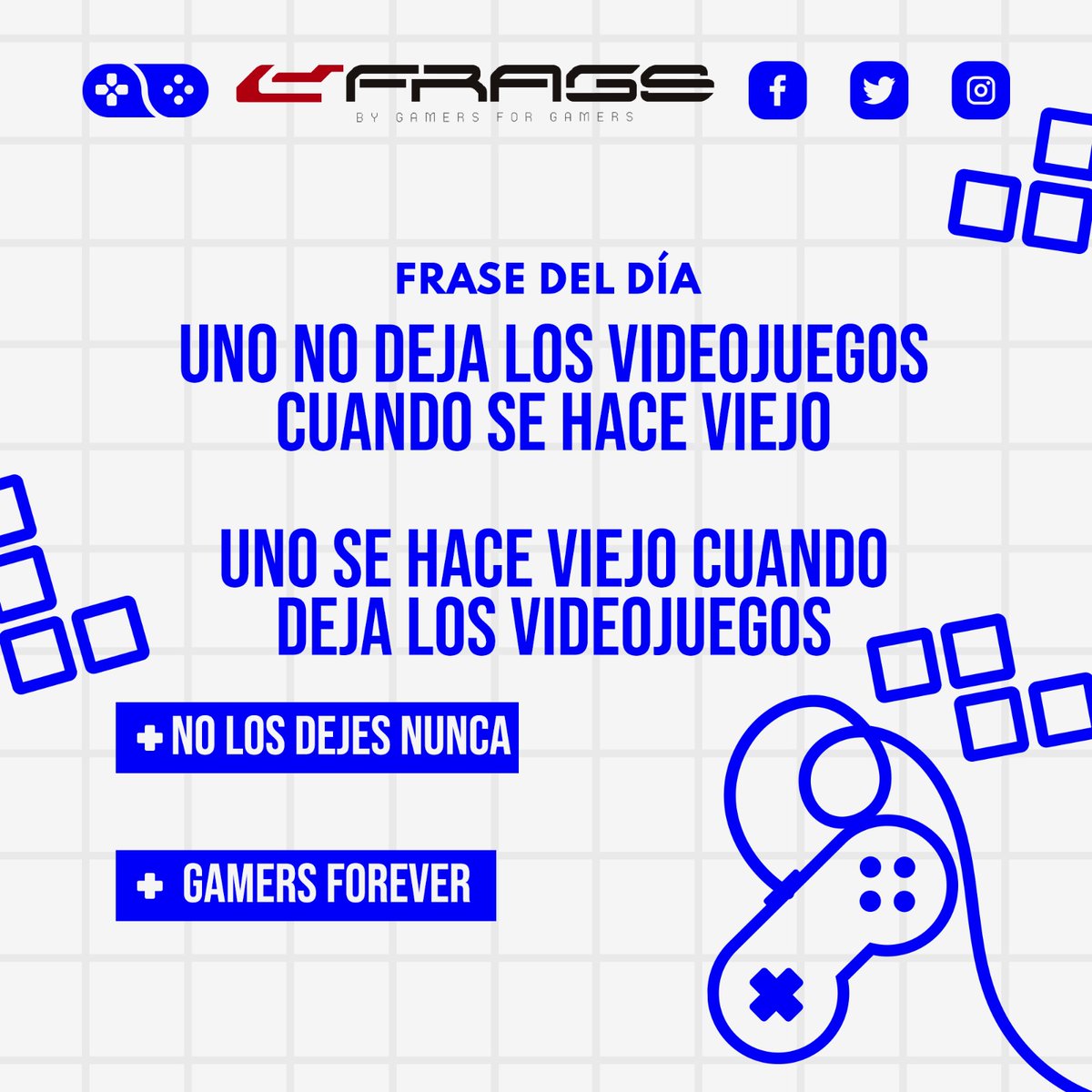 ¿Hasta cuándo se juega con #videojuegos? ¡Forever! 😁

#Frasedeldía #frasesparagamers #gamingforever 

Entra en nuestra web y disfruta de nuestros #productos #gamers