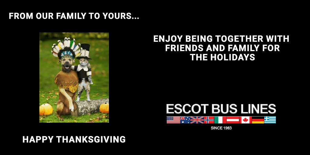 escotbuslines's tweet photo. Happy Thanksgiving from Escot Bus Lines! https://t.co/4zoy9sCm1k