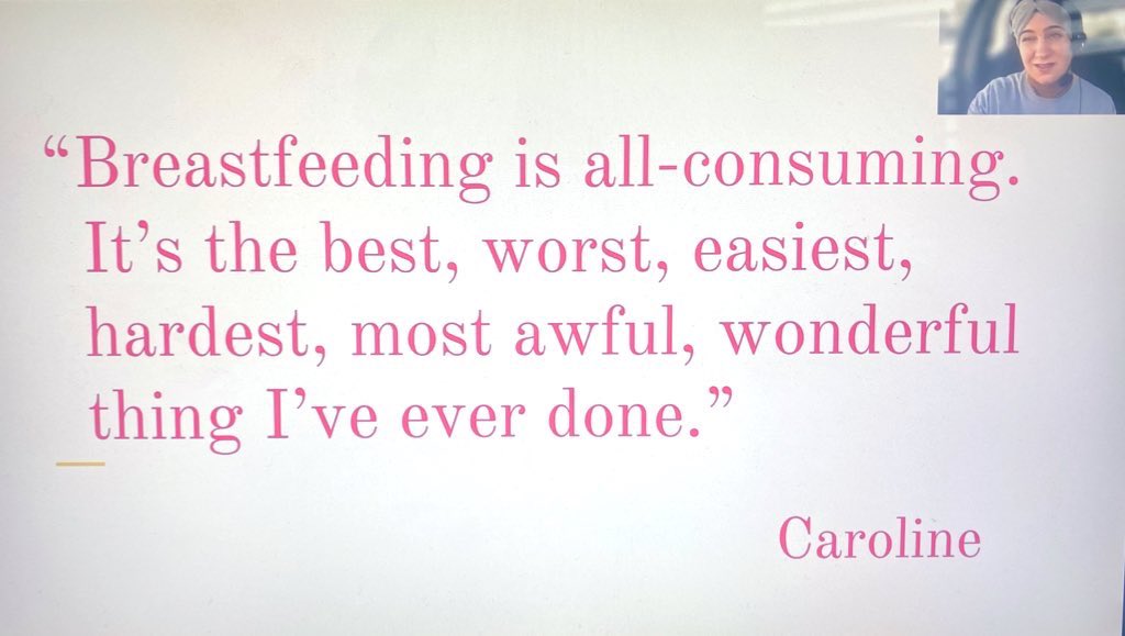 HaddieBills's tweet photo. “Breastfeeding is all consuming. It’s the best, worst, easiest, hardest, most awful, wonderful thing I’ve ever done” 

What a wonderfully insightful and informative talk from Zainab Yate @babyfriendly conference 💜

#bfconf https://t.co/eAPiGEs7EK