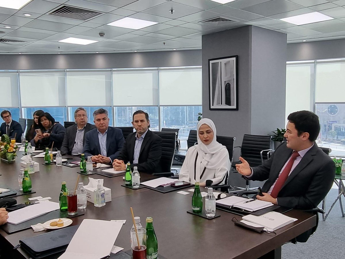 EmbaMexQatar's tweet photo. A big thank you to our partners in Qatar Financial Center @QFCAuthority for hosting the #Jalisco Trade Mission today. We look forward to enhancing business relations between Mexico🇲🇽&amp; Qatar🇶🇦 #EconomicDiplomacy #DoingBusinessTogether 🤝

@SedecoJalisco @CCIJalisco @ciaj_jalisco https://t.co/uDE4snRJUS