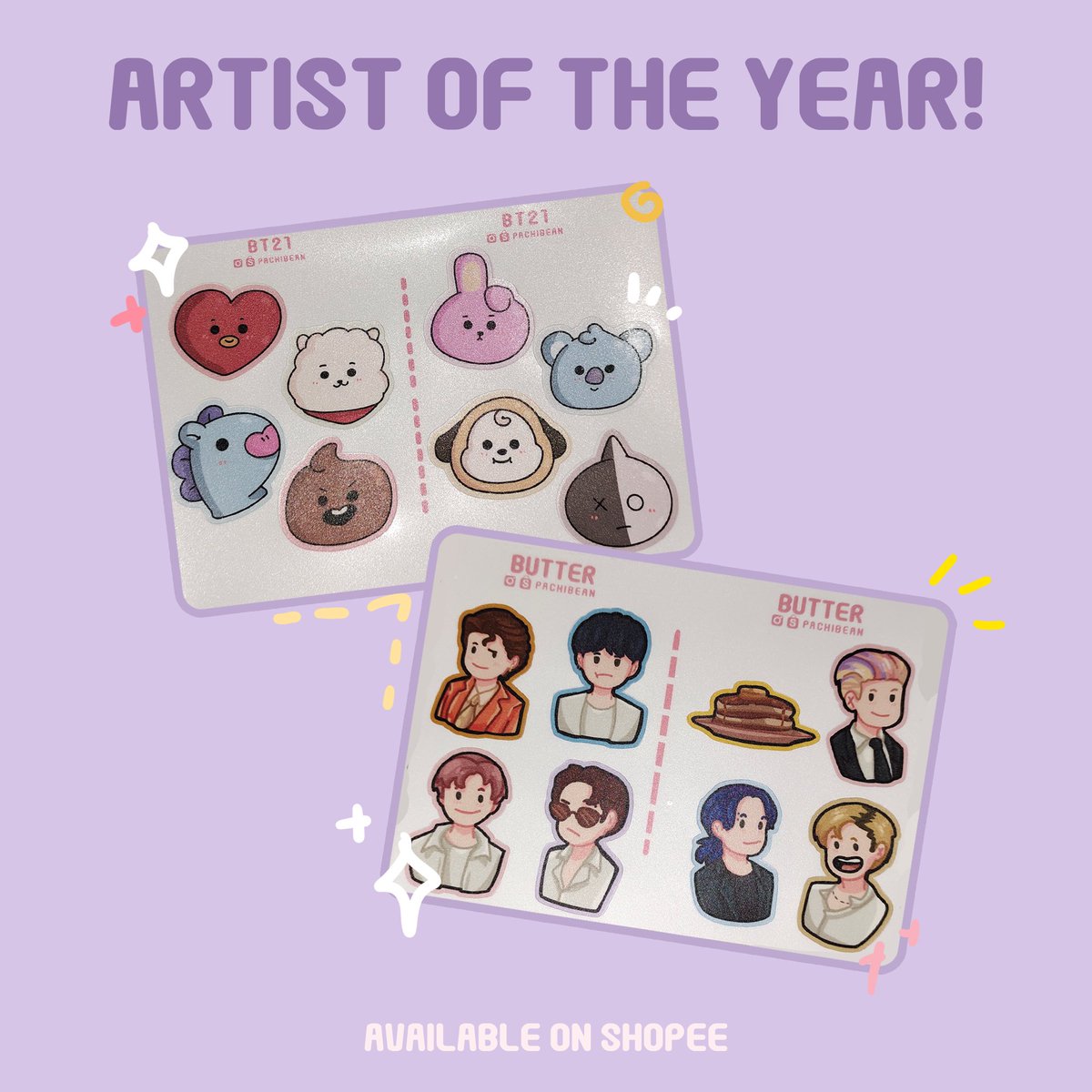pachibean's tweet photo. Congratulations to BTS for winning Artist of the Year! Deserved~ (´｡• ᵕ •｡`) now I will put Butter on repeat again- https://t.co/YTTL6IK5Uc