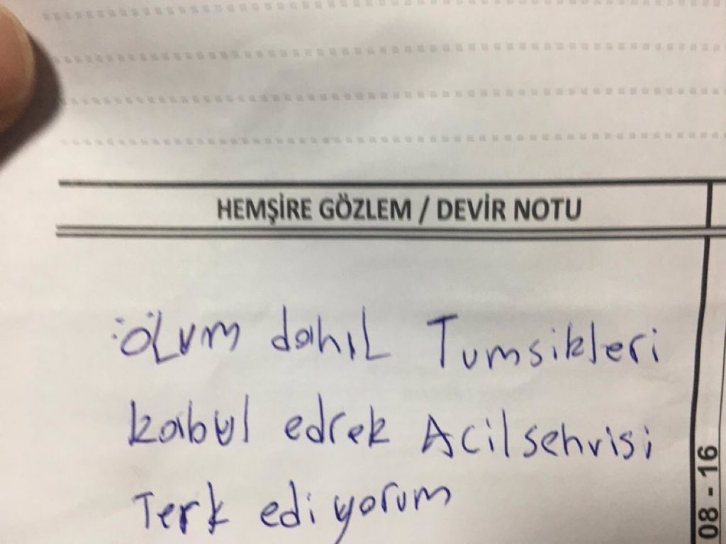 şöyle bi not bırakıp ülkeyi terk etmemize ramak kaldı