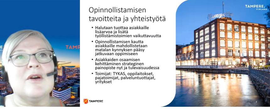 reettapietik's tweet photo. Opinnollistamisen yhteistyö @tretyollisyys, @treduofficial ja #työpajat välillä vahvaa. Mahdollistaa jatkuvan oppimisen ja lisää työllistämispalveluiden vaikuttavuutta, kertoo @SPirttiluoto. Näitä käytäntöjä tulee laajentaa!
#Synergiaseminaari2021 #opinnollistaminen 🐝 https://t.co/vFEAq7r90S