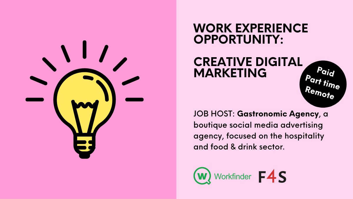 F4Sdigital's tweet photo. 📣 Calling #students &amp; #graduates across the UK - this is a REMOTE #workexperience op. in #DigitalMarketing, that uses skills like #copywriting, #graphicdesign and #socialmedia management. Apply today -- or forward to a young person in your network 🙌 ☀️ https://t.co/nEZSyqZUeb https://t.co/LyV2LdDJxp