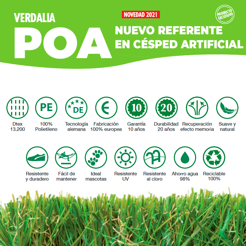 CespedVerdalia's tweet photo. ¡Conoce todas las ventajas del nuevo #POA! 🤓

Comprueba por ti mismo su calidad 👉 https://t.co/qoV4qjXjHN

#CéspedArtificial #Novedad2021 #VerdaliaPOA #Calidad #Inigualable https://t.co/wa3hgliwU8