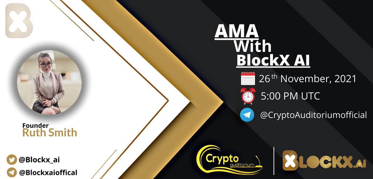 Sheryycrypto's tweet photo. 📢 We're pleased to announce that our next💎🤝#AMA with @blockx_ai on 26th NOV at 5:00 PM UTC

💰 Reward Pool:100$
💎 Venue: https://t.co/tfHHeZSSxo…
💎 Rules:
✅ Follow @cryptoauditorm1 &amp; @blockx_ai 
✅ Like &amp; Retweet
✅ Comment Questions &amp; Tag 3 Friends with BEP20🔥 https://t.co/4ROrZjMbKg