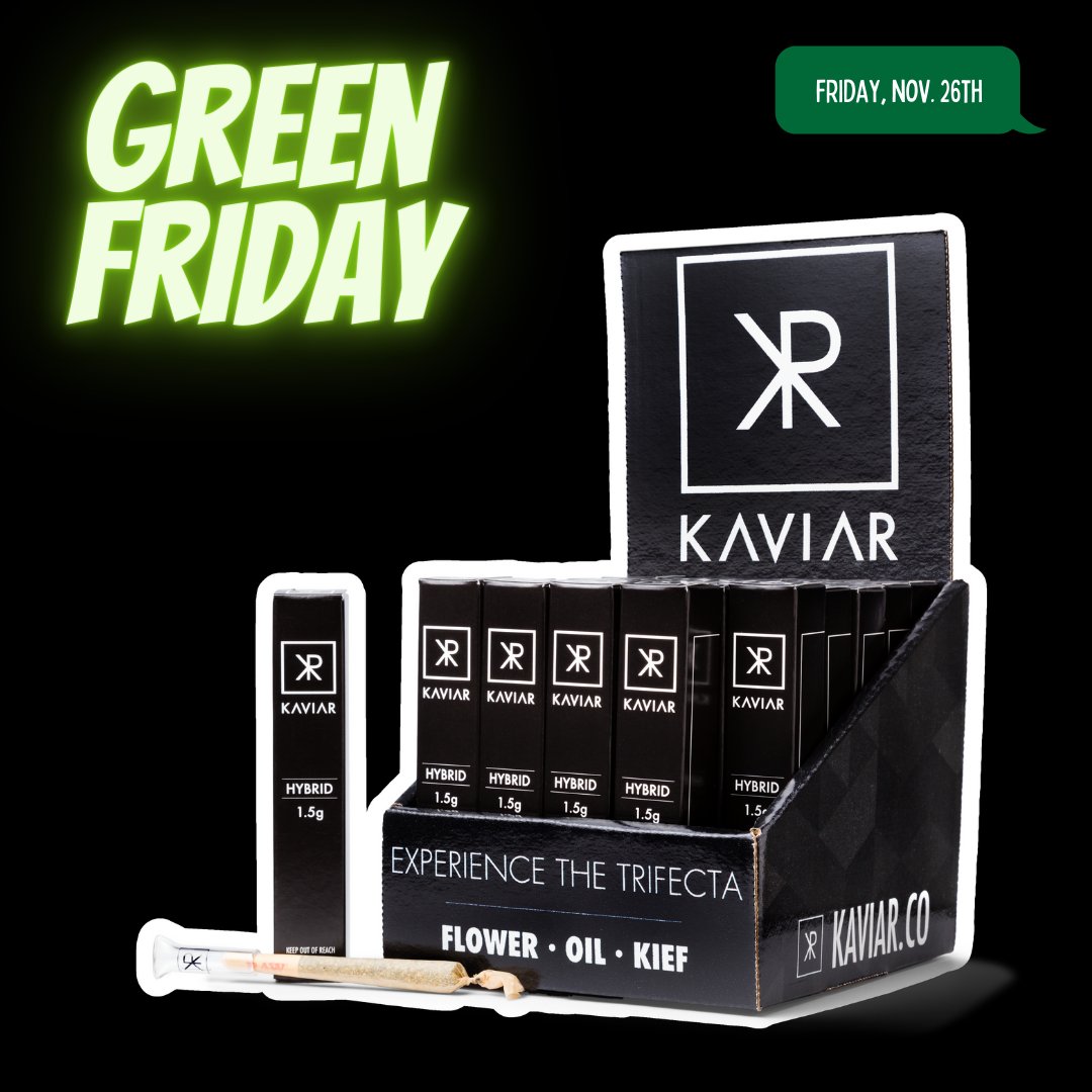 starbudsmd's tweet photo. It's time to get stoned. Stop by Wednesday to Friday and get 2 Kaviars for $50! Hybrid, Indica, &amp; Sativa available, 33-35% THC. Kaviars are joints infused with oil and kief. 😄 https://t.co/Lr6kTeRgRH