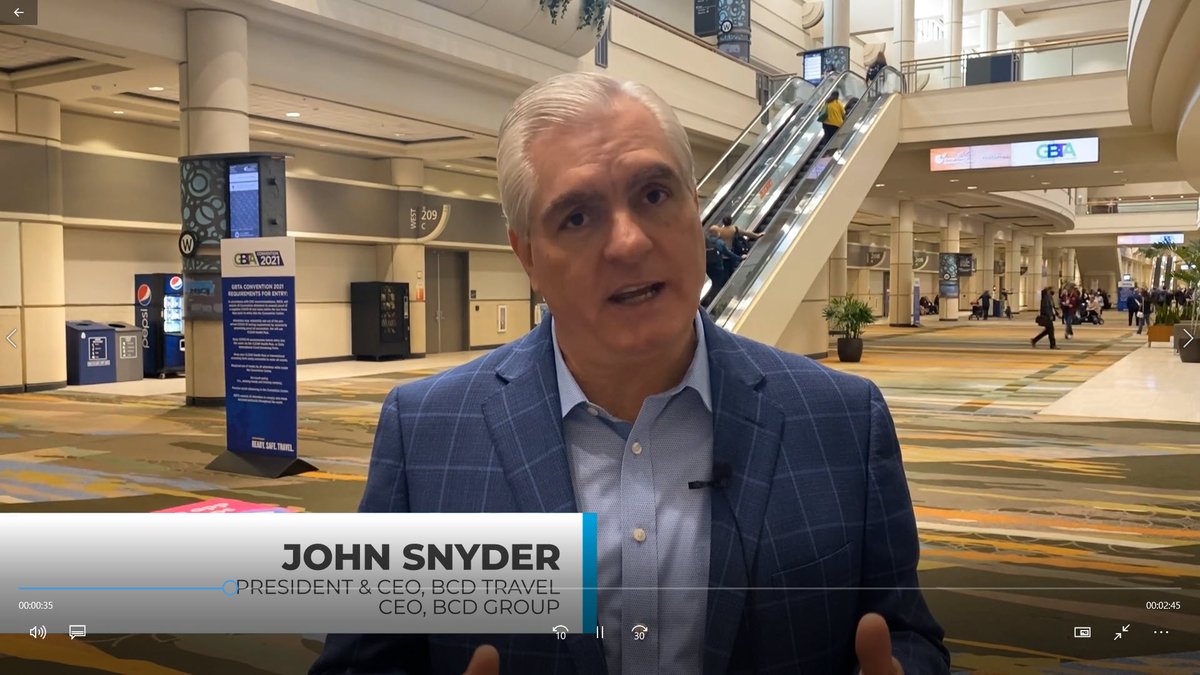 BCDTravel's tweet photo. We're looking back at last week's #GBTA2021 convention. For those of you who weren't able to attend, we've got you covered. Check out our recap video of convention day #2 and get highlights on sustainability, #TripSource, BCD Pay & Air Program Management: https://t.co/xfRoUdR8hI https://t.co/uBvqNw3i0H