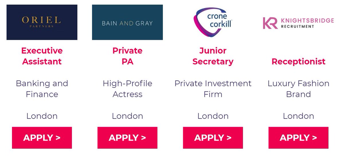 This week <a href="/Oriel_Partners/">Oriel Partners</a> , <a href="/BainandGray/">Bain and Gray</a>, <a href="/cronecorkill/">Crone Corkill</a>, and others are hiring on SecsintheCity. Click here to sign up for our newsletter and find out which of top brands are hiring every week: bit.ly/SecsintheCityN… #newsletter