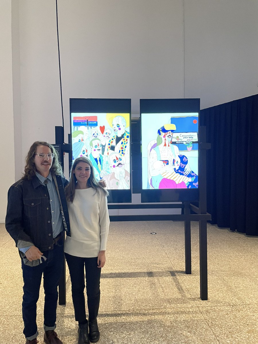 genuinoworld's tweet image. Grand opening of the @dartmilano NFT exhibit last night in Milan ✨ curated by @wrongtheorynft 

Loved meet the artists and learning about the creative process 

Here’s our co-founder @Eleonor52802686 hanging with @toadswiback 🔥#dart2021