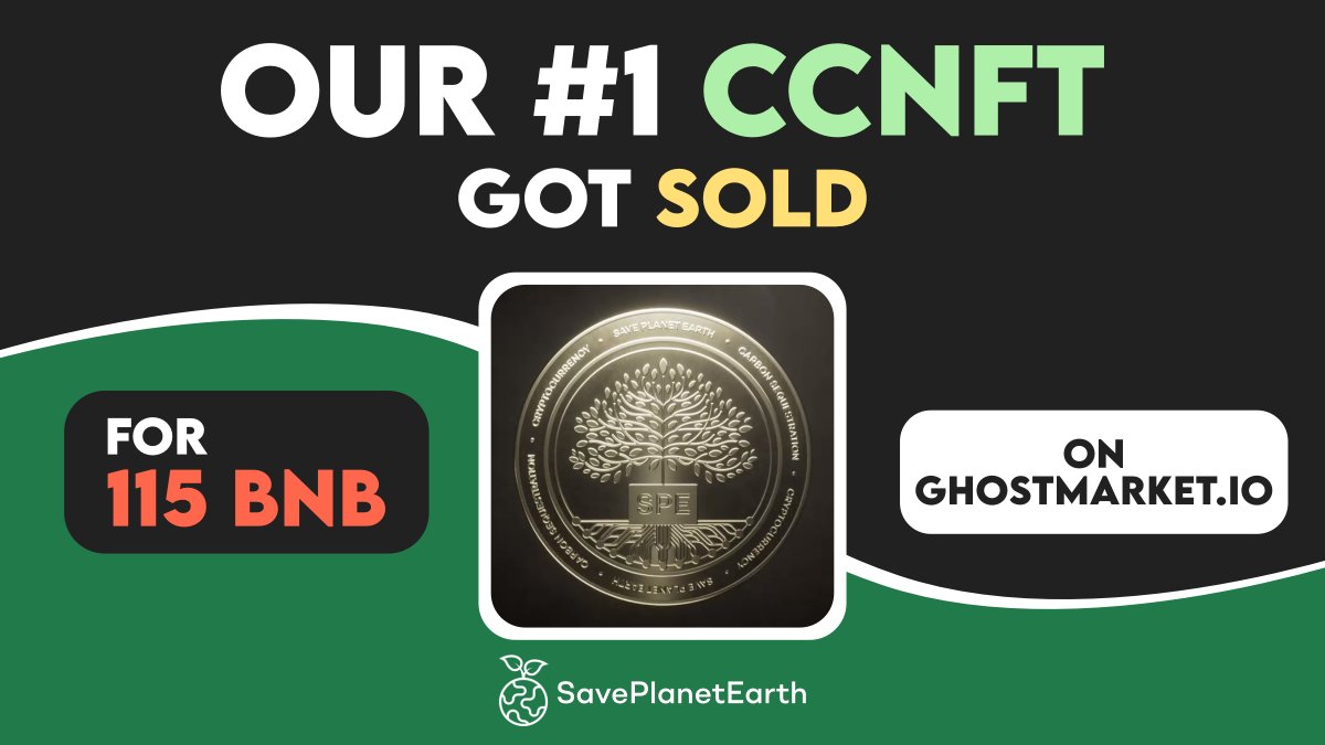 SPE_ETH's tweet photo. Yesterday $SPE sold the Worlds 1st #CCNFT with outstanding success for 115 BNB ($70,000) by auction via @ghostmarketio 

📣In 3 hours the second EVER UN Certified CCNFT will be sold! 📺 Tune in to watch the excitement 🥳

#nfts #Crypto #CryptocurrencyNews

https://t.co/8m8H4NedbF https://t.co/j40PKaTG1s