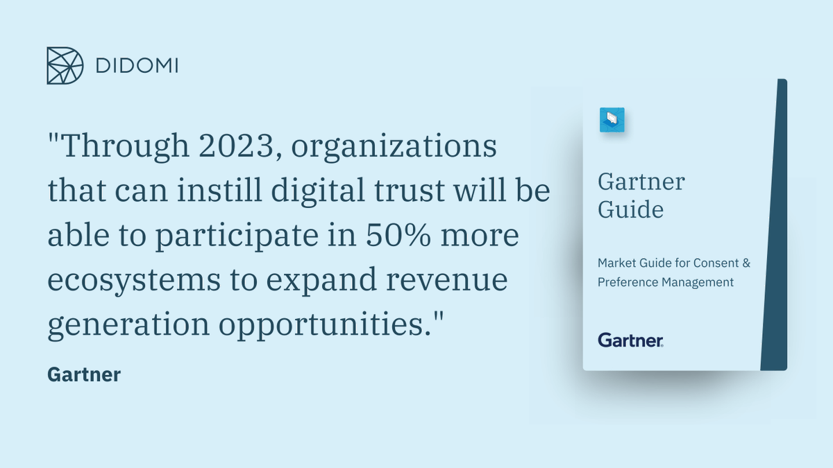 Didomi_io's tweet photo. 📑 GARTNER GUIDE 📑
Changes in data protection are reshaping companies’ privacy practices. Didomi believes trust is the most important driver of success in business and is therefore honored to be included in this @Gartner_inc Guide.

Download it here 👉https://t.co/ANzI2DFQd1 https://t.co/XFTsdmojnS