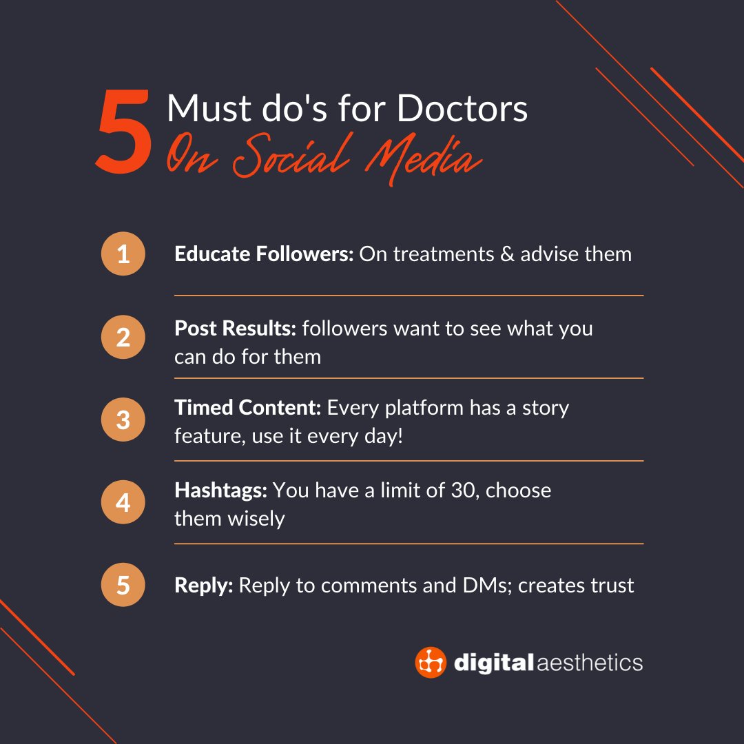Digital_Aesthet's tweet image. 🏥Here are some simple yet useful techniques that we use to help a #GPpractice grow through #SocialMedia 📈: 

#DigitalMarketing #OnlineMarketing #HealthcareMarketing #HowtoMarketforDoctors #MarketingTips #Marketing101 #SocialMediaManagement #HealthcareGuide