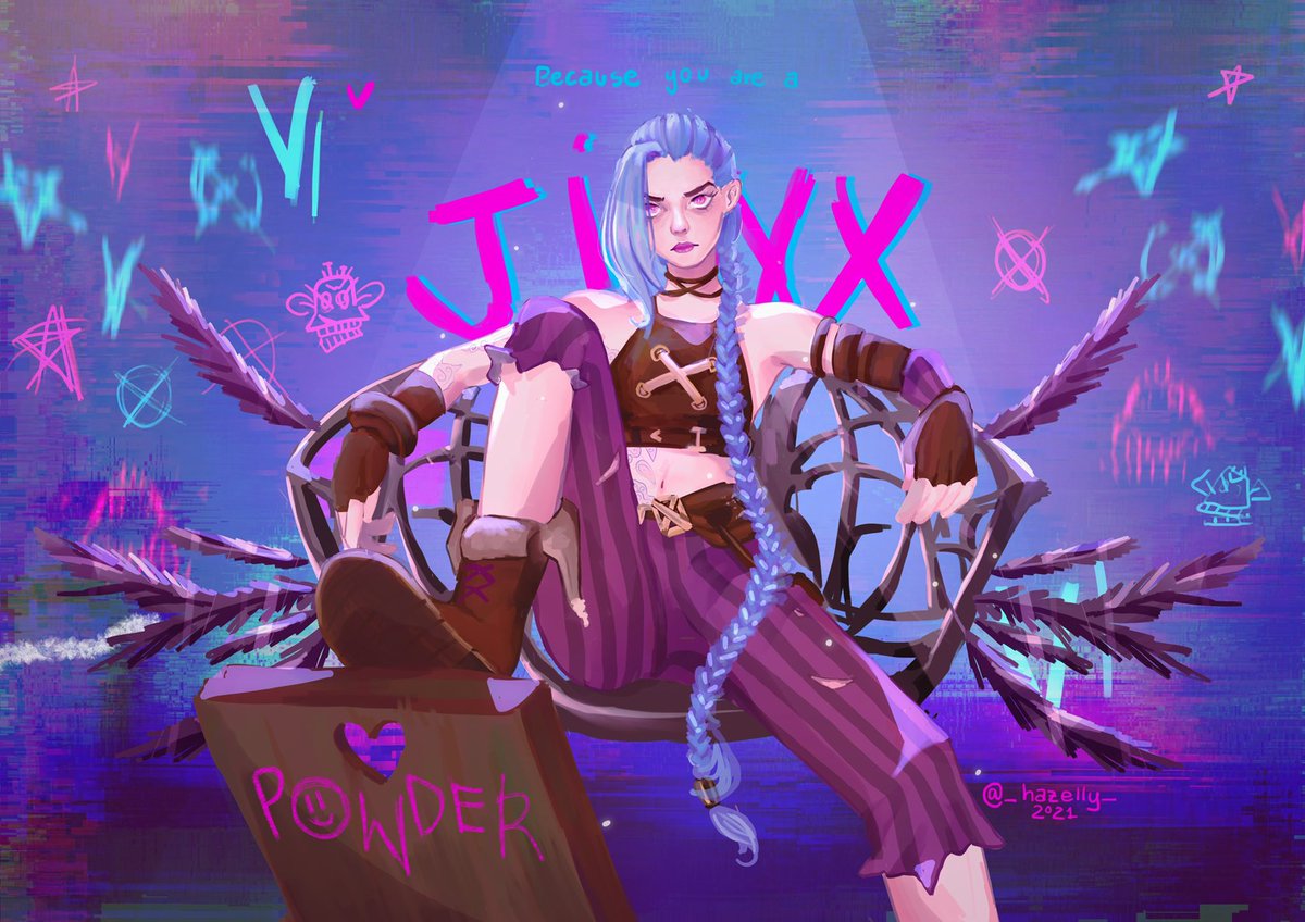 _hazelly_'s tweet photo. “Because you’re a Jinx”
#Arcane #Jinx https://t.co/Re7xfz7Oea