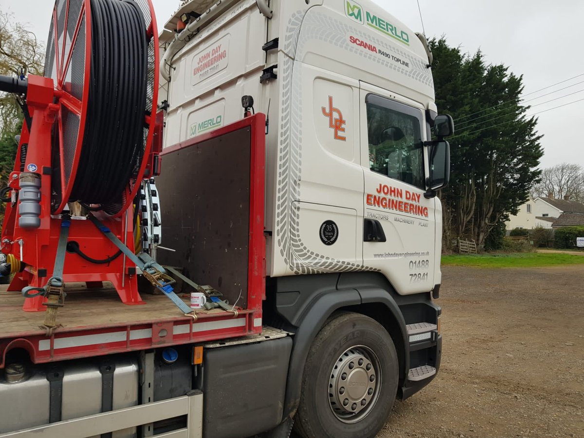 fentonsofbourne's tweet photo. Homburg jetters loading for Scotland today 
#homburg #jetters #landdrains https://t.co/ilIHVVOZAv