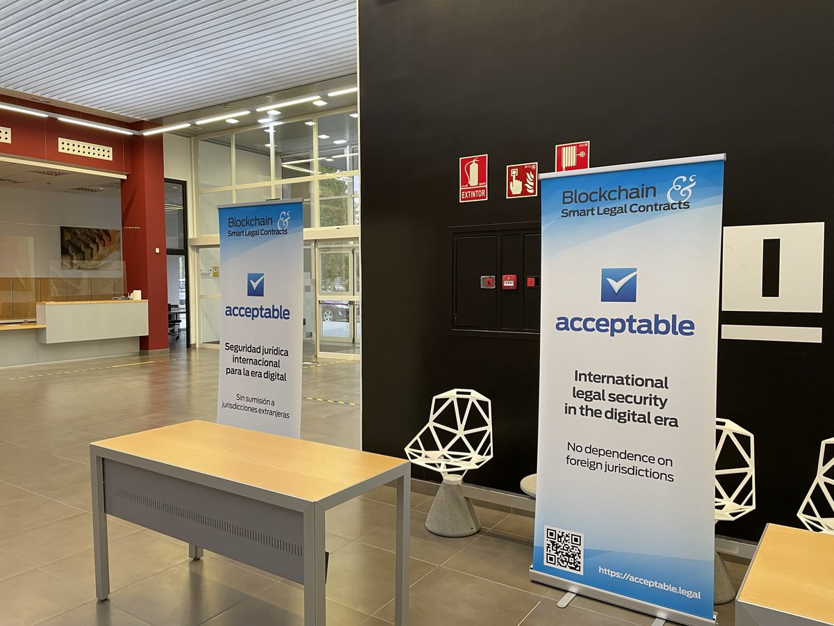 Todo preparado para participar mañana en #legalblockchain2021 donde <a href="/ACCEPTABLE_Esp/">Acceptable</a> dará a conocer su modelo de contratación basado en Blockchain y Smart legal contracts y orientado a la internacionalización de pymes y micropymes.