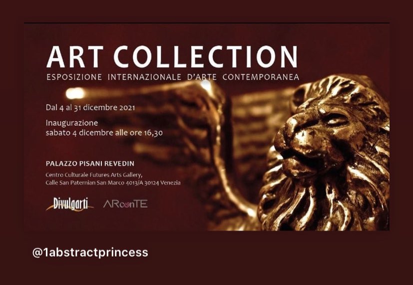 jaskiwatkins's tweet photo. Art show 🚨—- “Boldness” is on it’s way to Venice, Italy for the “Art Collection” Show at the prestigious Futures Art Gallery of Palazzo Pisani-Revedin. Opening Reception, Dec 4 at 4:30pm. #artcollection #artlovers #fineart #abstractart #theabstractprincess #jaski #Venezia https://t.co/5OUoMiMG9o