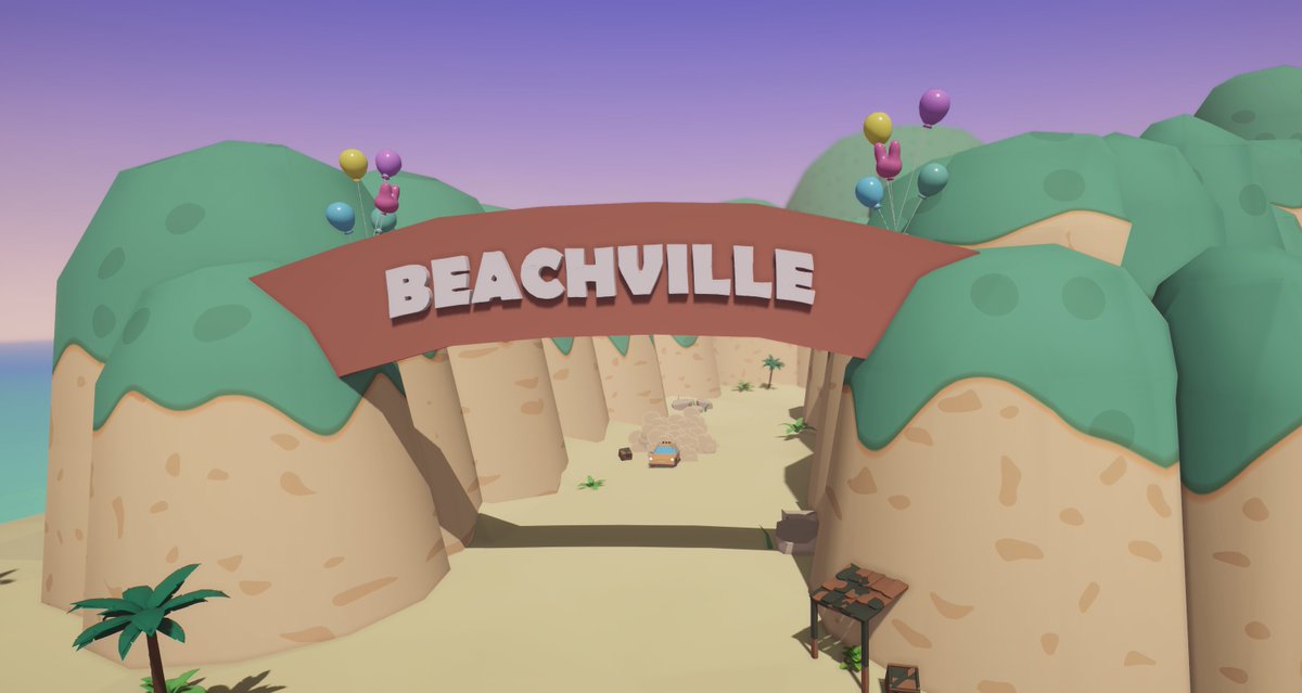 TeamIceCreamVR's tweet photo. The Beachville mountains got an upgrade to better fit the theme.🧁Apparently some customers are on their way already to check it out!🚖
#VR #AsymmetricVR #madewithunity https://t.co/02a6irt74n