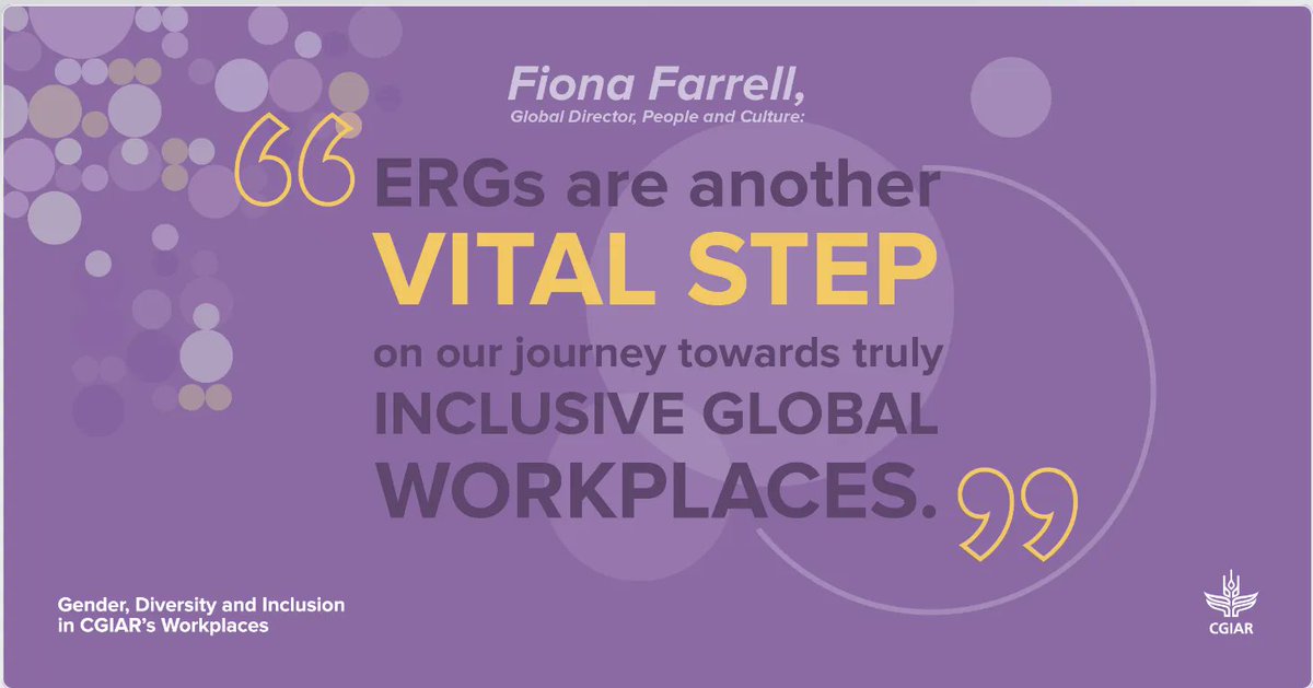 DiversityFiona's tweet photo. Everybody deserves a workplace that enables them to reach their full potential. Employee-led resource groups at @CGIAR are connecting staff across the organisation on #womeninscience, #mentalhealth #wellness, and #fightracism too. https://t.co/QLXj9qy0sI