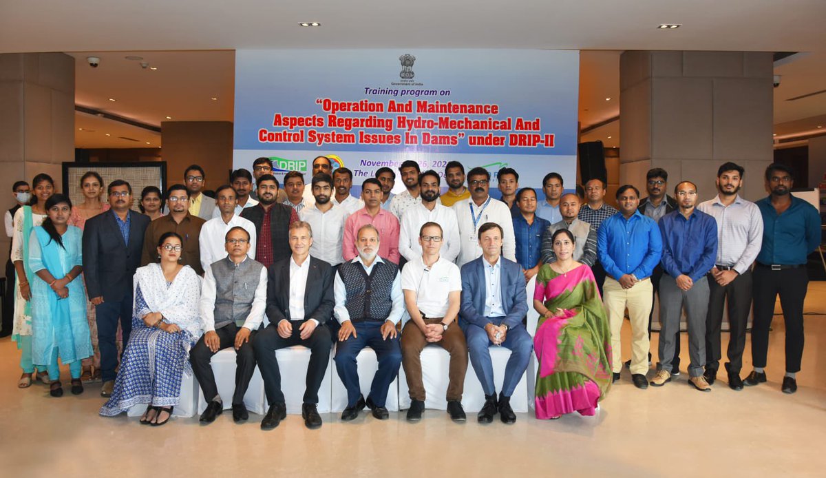 cpmu_drip's tweet photo. #Day3, One week Training Program under progress on “O&M Aspects Regarding Hydro Mechanical & Control System Issues in Dams”
Hydro Exploitation SA, Switzerland providing this training to about 40 officials of 4 States and CWC.
#DRIP4India🇮🇳 https://t.co/Ac25iRvIgi