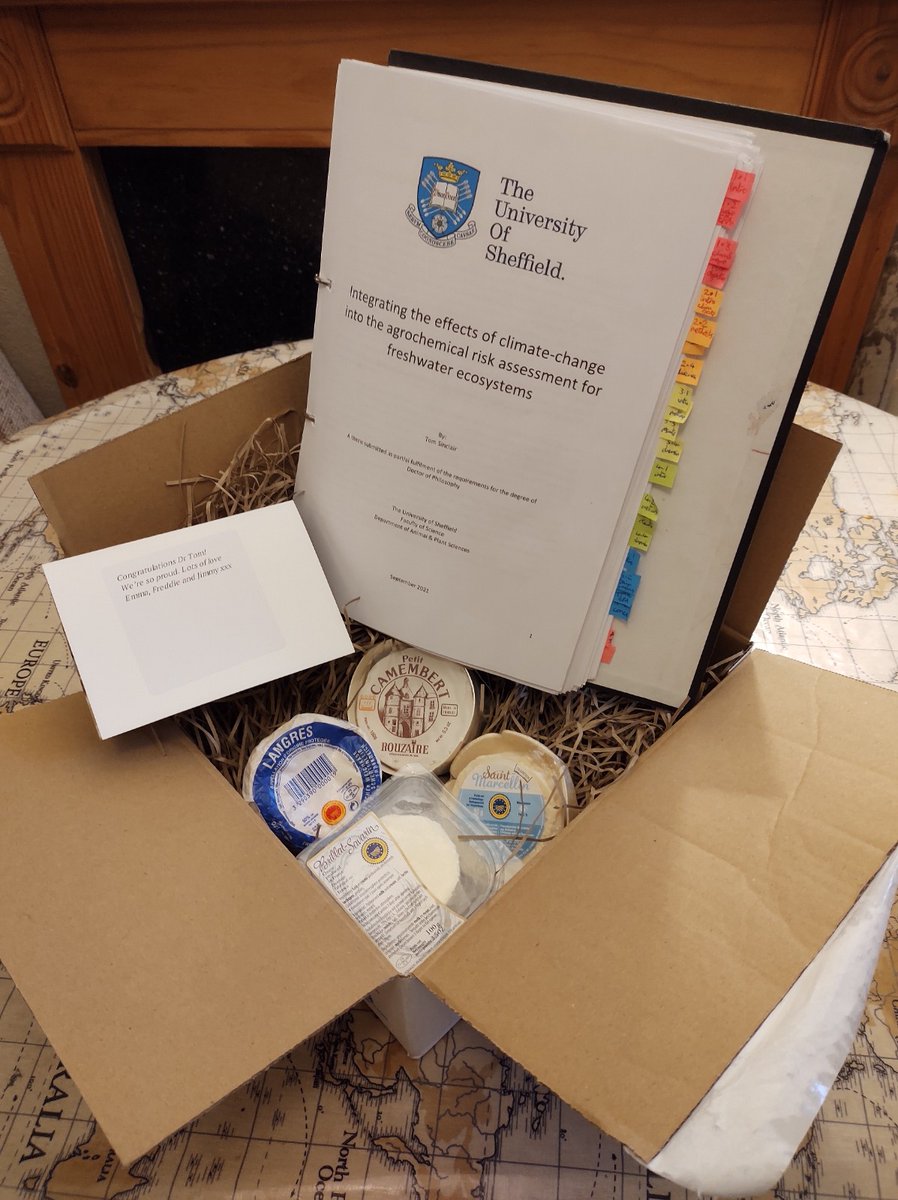 TomMSinc's tweet photo. Had my viva last week, so thank you to Donald Baird and @beckerhopper for an enjoyable viva, but me being me I'm rubbish at celebrating it

Luckily my friends and family help make up for that

Firstly my sister who knows how rarely I have and how much of a treat cheese is for me https://t.co/FEVDOo5cXb