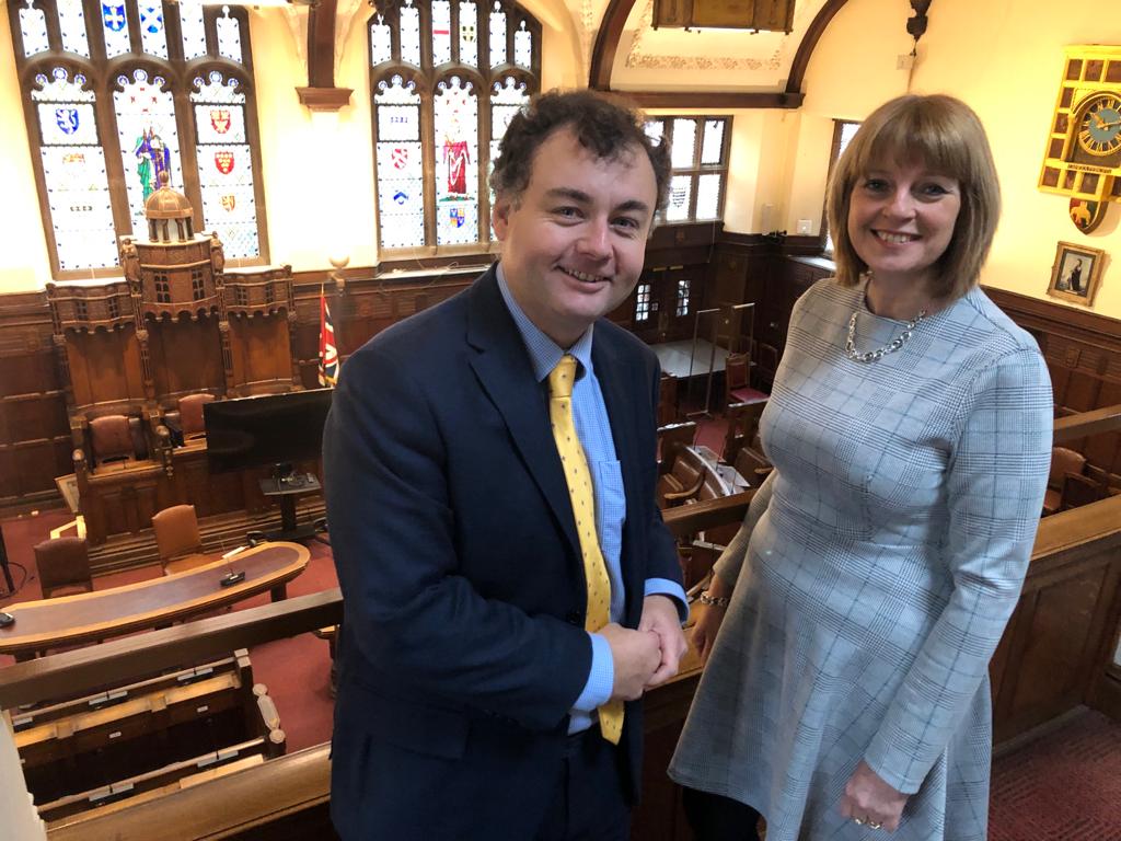 Great to show @JackieGardine13 around the Council House today. She's doing great work in #SherbourneWard with Cllr @rsimpson418 - hopeful and confident she'll be joining us after May's elections too. #PlanForCoventry