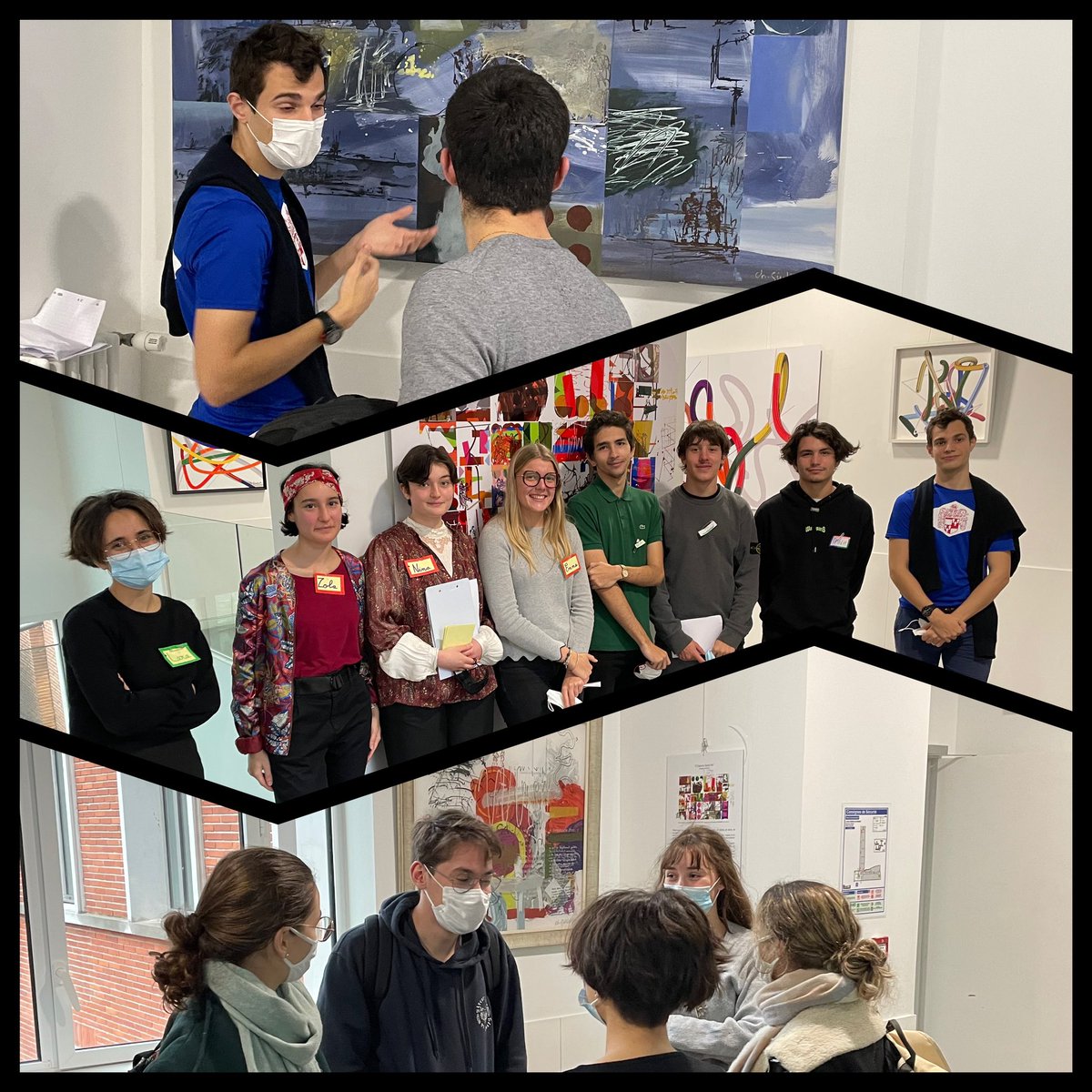 LyceeFermat's tweet image. Un très beau travail de médiation des étudiants chartistes de première année du lycée Fermat pour nous aider à appréhender et à apprécier les œuvres génératives de Charles Giulioli, artiste numérique #art numérique #chartes