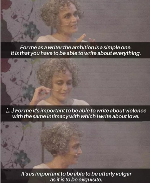 Happy birthday to the author of one of my favorite books, The God of Small Things.

Thank you, Arundhati Roy! 