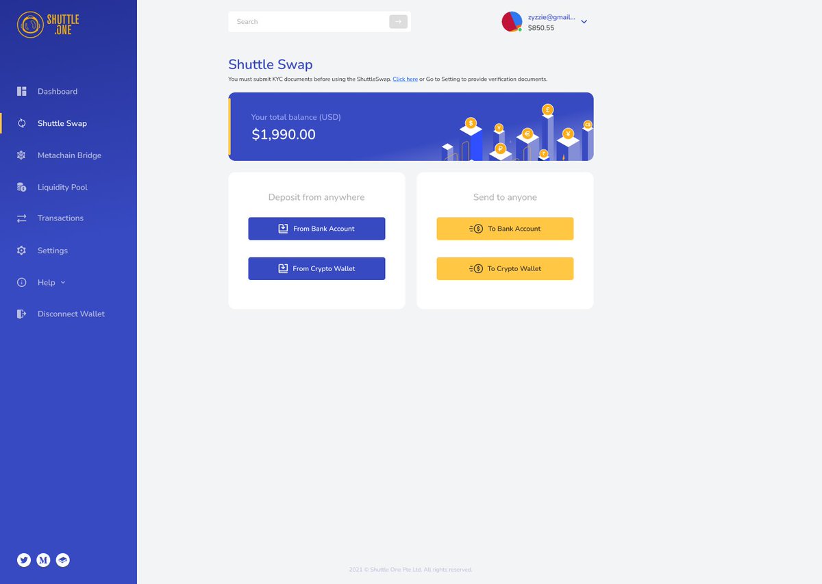 shuttle_one's tweet photo. A sneak peak to the upcoming #UI design for ShuttleSwap👀

✅Instant value transfer using stablecoins to any bank account globally🌍

✅ShuttelSwap will be available for retail users too!🛍

✅Mobile version of ShuttelWallet in Q1 2022🔥

Stay Tuned!📻
#finance #DeFi #blockchain https://t.co/3RKcxeEoWT
