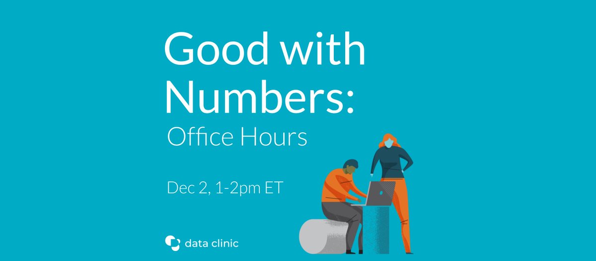 SAVE THE DATE: Thu Dec 2, 1-2pm ET, we'll be hosting our 1st #free open office hours session. #Socialimpact orgs can stop by w/ their burning #data questions for technical &/or strategic guidance from Data Clinic staff. Join us! ow.ly/lH7f50GUWyP #dataforgood #nonprofits