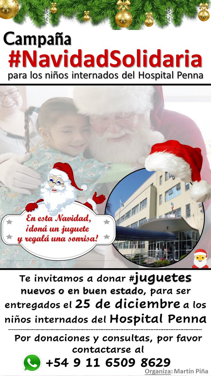 martinleopina's tweet photo. Estimada red,
Quería comentarles que estoy iniciando una colecta de #juguetes para llevar en #Navidad a los niños de bajos recursos internados en el Hospital #Penna de CABA y poder, aunque sea por un ratito, sacarlos de la realidad que están viviendo y hacerlos felices... https://t.co/m9xg8I9enV