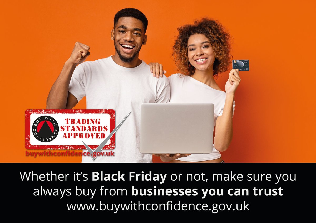 Whether it’s Black Friday or not, make sure you always buy from businesses you can trust. All Buy With Confidence businesses have been fully checked, vetted and approved by Trading Standards