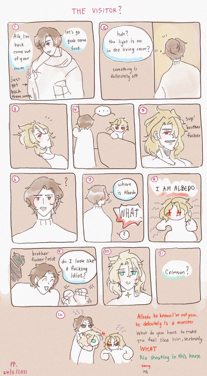 packedpluto's tweet photo. the real secret is huffman is not that polite
(1/?)
#huffbedo
I imagine that the badass alb is his twins creation. at first i was naming him dragon but that’s super lame so crimson for now https://t.co/5yyHm7MLEK