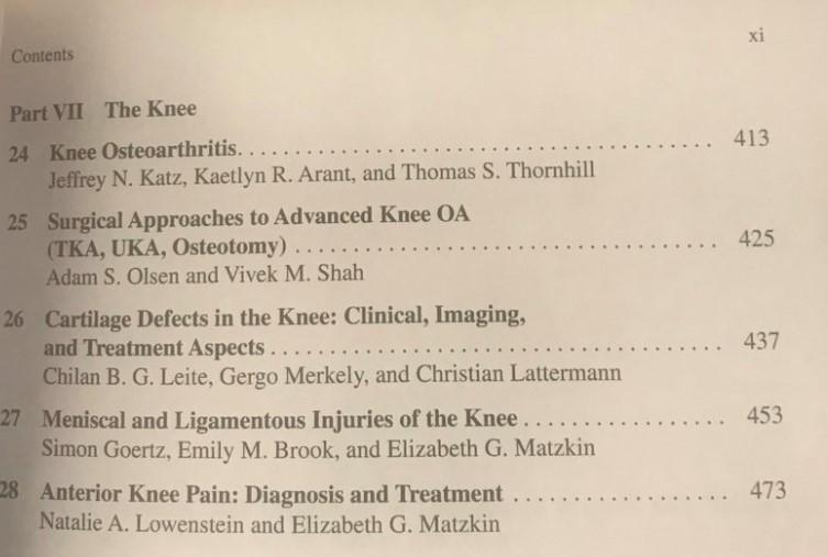 The second edition of the Principles of Orthopedic Practice for Primary Care Providers, edited by Drs. Schoenfeld, <a href="/CheriBlauwetMD/">Cheri Blauwet, MD</a>, and Katz is here! Notice any familiar names in the knee section? We're excited to read on!